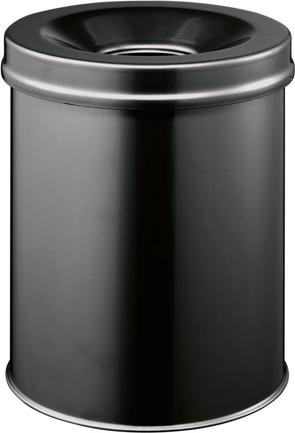 Durable Papierkorb "Safe", Durable, Stahl, schwarz, 15 Liter, selbstverlöschend mit Flam 330501 Prullenbak  15 l (Ø x h) 260 mm x 357 mm Staal Zwart 1 stuk(s)