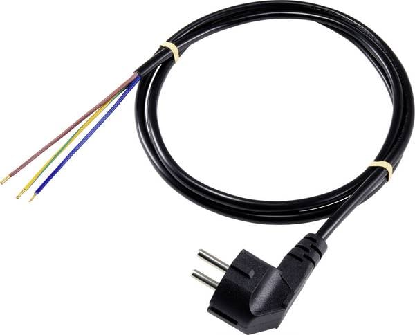 Sygonix SY-5043488 Aansluitkabel Stroom  Zwart 1.50 m