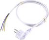 Sygonix SY-5043482 Aansluitkabel Stroom Wit 2.00 m