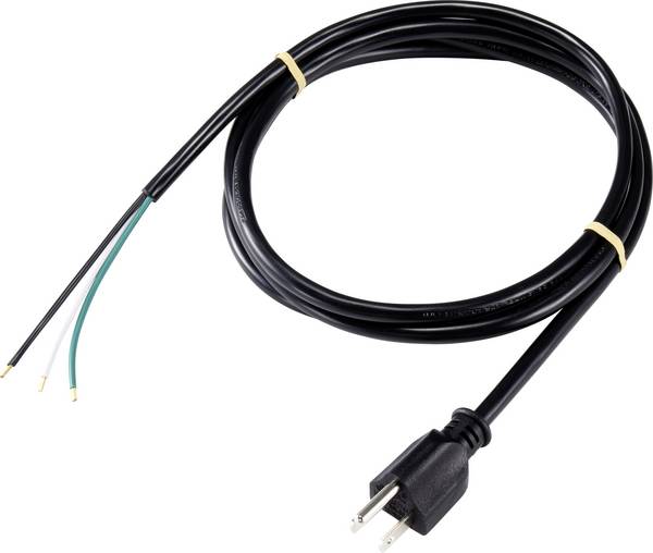 Sygonix SY-5043454 Aansluitkabel Stroom  Zwart 2.00 m