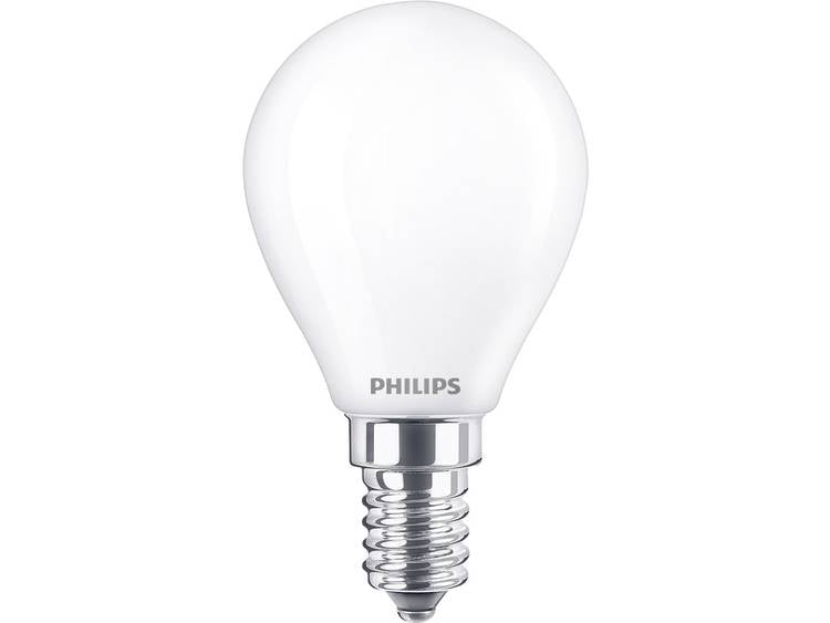 Philips LED-lamp Energielabel: A++ (A++ E) E14 Kogel 6.5 W = 60 W Warmwit (Ã x l) 4.5 cm x 4.5 cm Ni