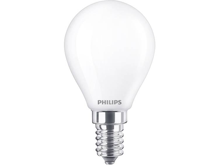 Philips LED-lamp Energielabel: A++ (A++ E) E14 Kogel 6.5 W = 60 W Koudwit (Ã x l) 4.5 cm x 4.5 cm Ni