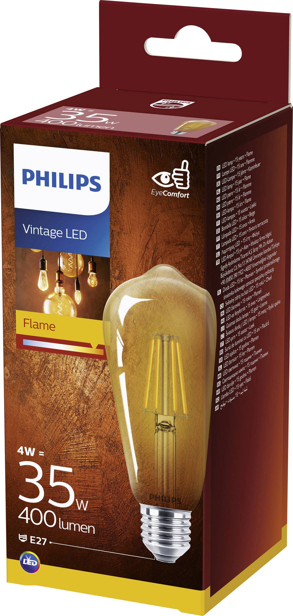 Philips 67354300 LED-lamp Energielabel F (A - G) E27 Speciale vorm 4 W = 35 W Warmwit (Ø x l) 6.4 cm x 14.2 cm Filament -3