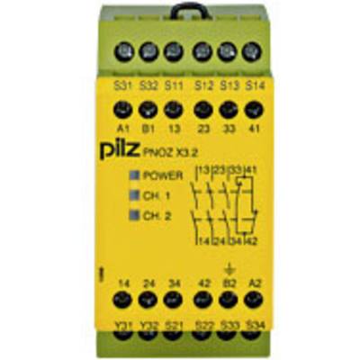 PILZ PNOZ X3.2 230VAC 24VDC 3n/o 1n/c 1so Veiligheidsschakelapparaat Voedingsspanning (num): 230 V/AC 3x NO, 1x NC (b x 