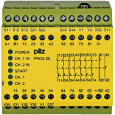 PILZ PNOZ X9 200-230VAC 24VDC 7n/o 2n/c 2so Veiligheidsschakelapparaat  7x NO, 2x NC (b x h x d) 90 x 87 x 121 mm  1 stu