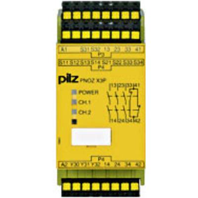 PILZ PNOZ X3P C 24VDC 24VAC 3n/o 1n/c 1so Veiligheidsschakelapparaat  3x NO, 1x NC (b x h x d) 45 x 101 x 121 mm  1 stuk
