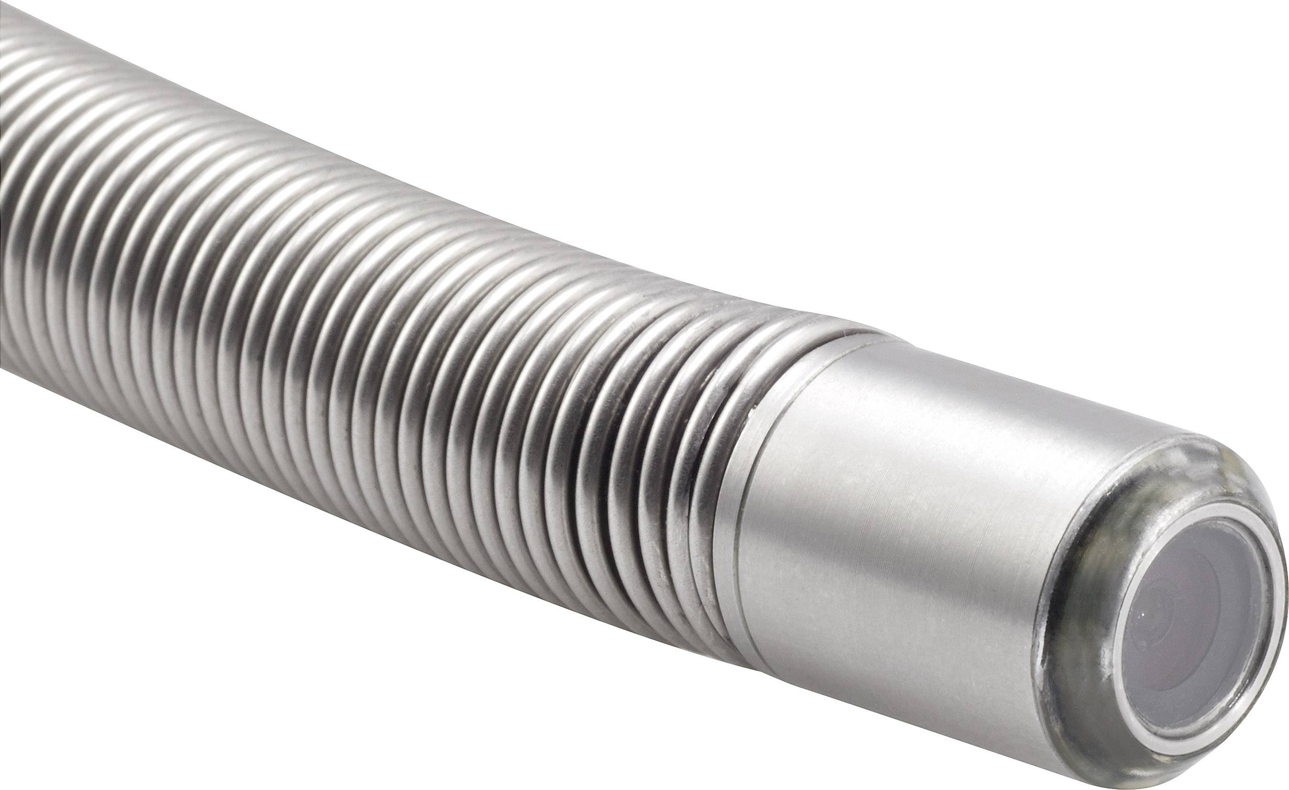 Flexibele metalen slang, cilindrische vorm, zilverkleurige ribbelige structuur, meestal gebruikt voor kabelbescherming of vloeistofgeleiding.