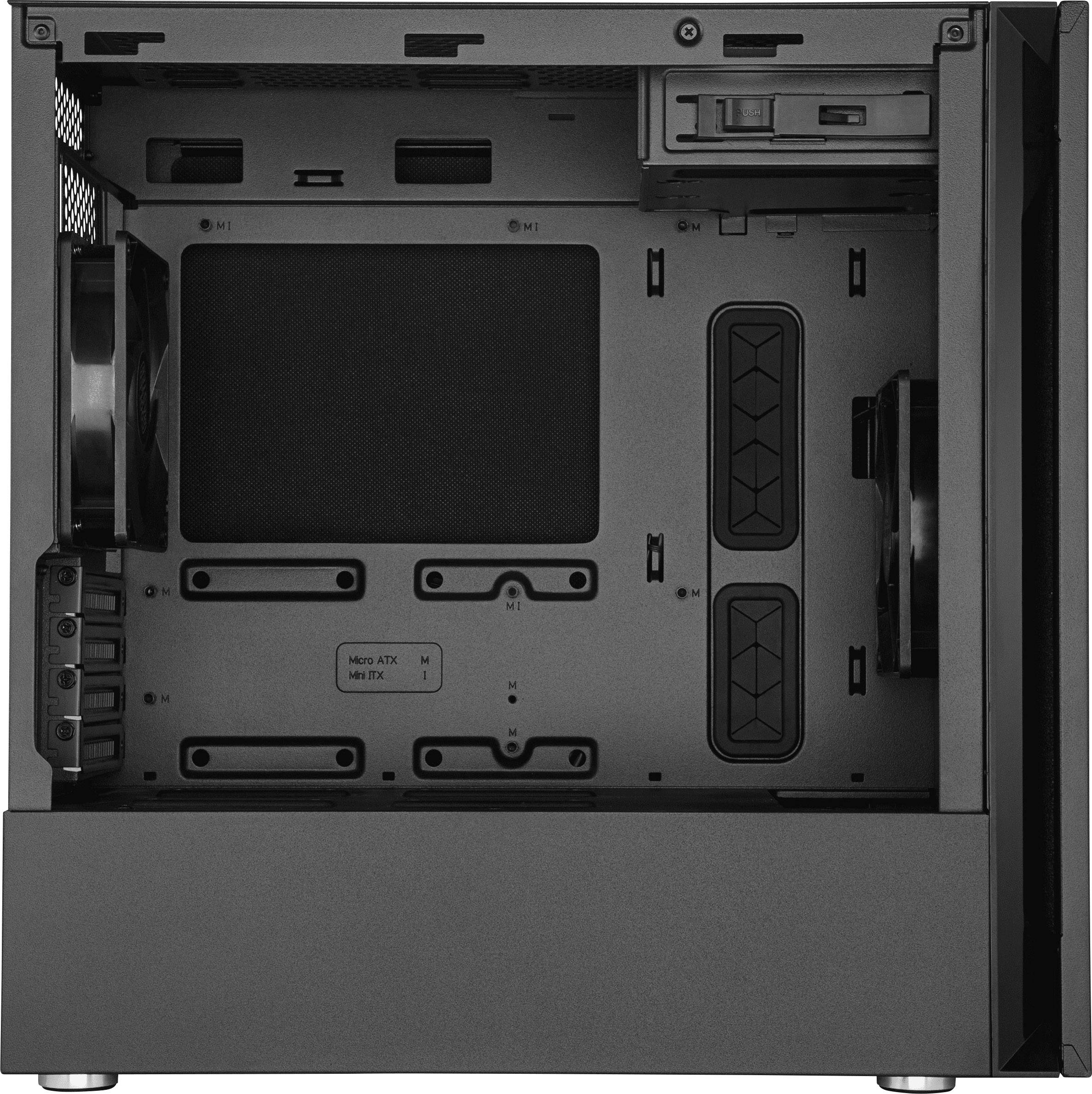 Cooler Master Silencio S400 TG Midi-tower PC-behuizing Zwart 2 voorgeïnstalleerde ventilators, Zijvenster, Stoffilter, G-3