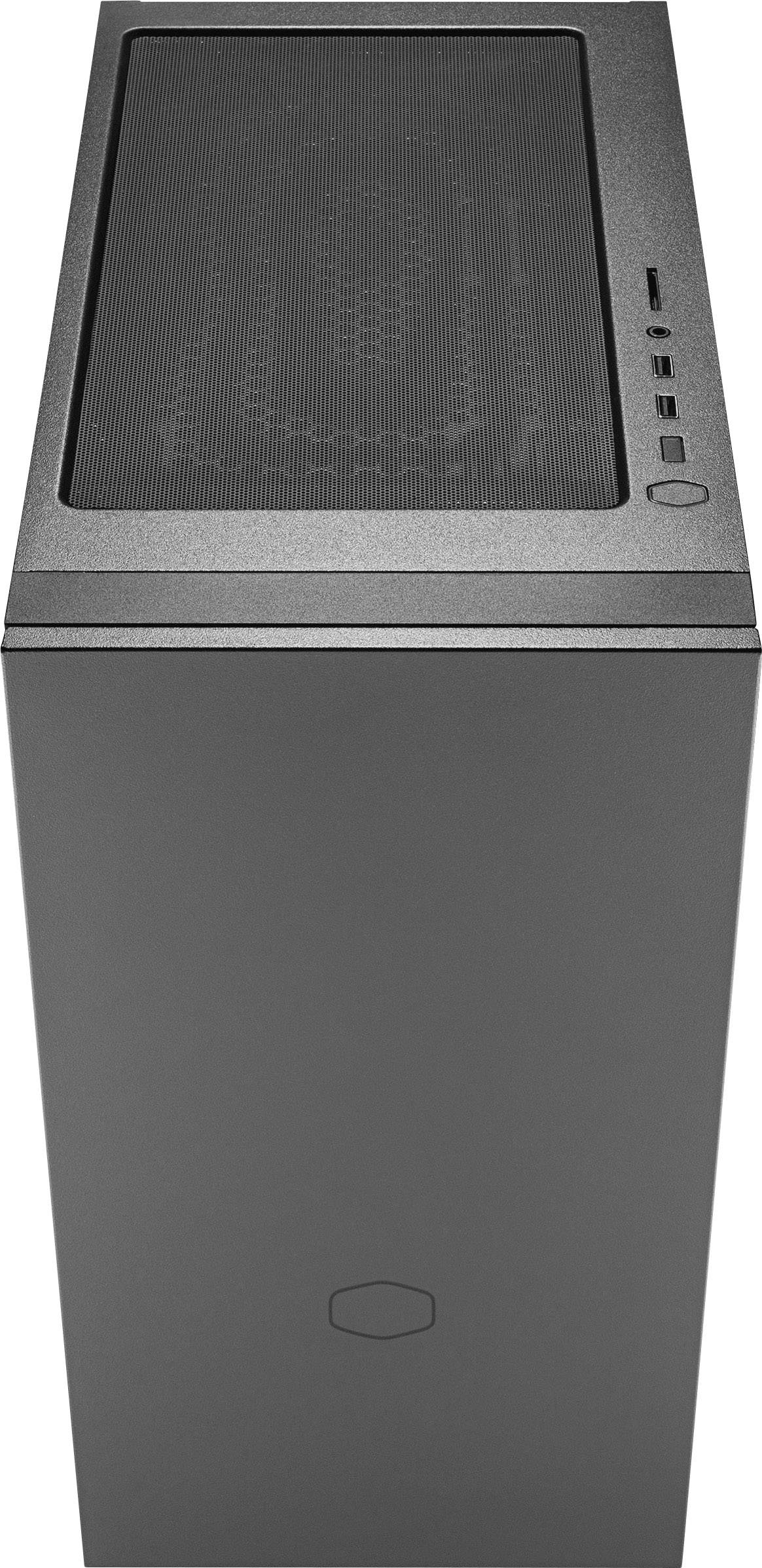 Cooler Master Silencio S400 TG Midi-tower PC-behuizing Zwart 2 voorgeïnstalleerde ventilators, Zijvenster, Stoffilter, G-7