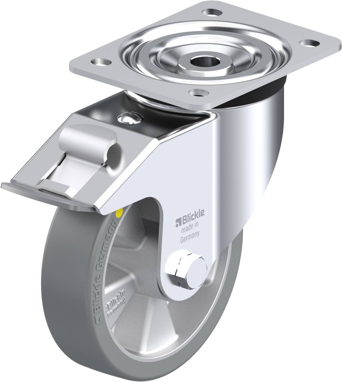 Blickle L-ALTH 151K-FI-AS Zwenkwiel met rem Wieldiameter: 150 mm Draagvermogen (max.): 400 kg 1 stuk(s)