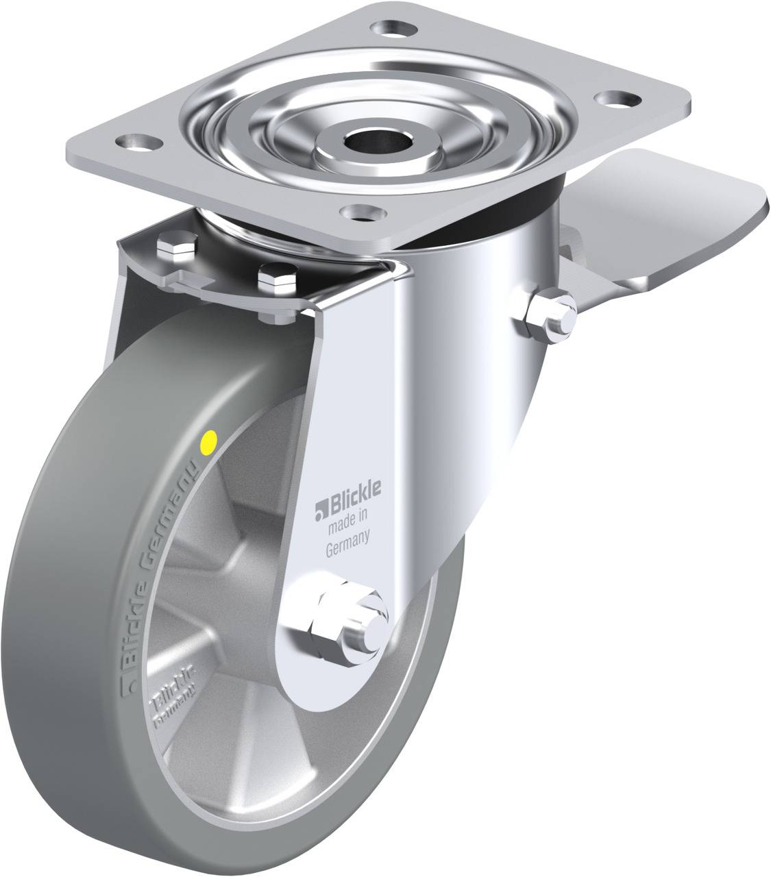 Blickle L-ALTH 151K-ST-AS Zwenkwiel met rem Wieldiameter: 150 mm Draagvermogen (max.): 400 kg 1 stuk(s)