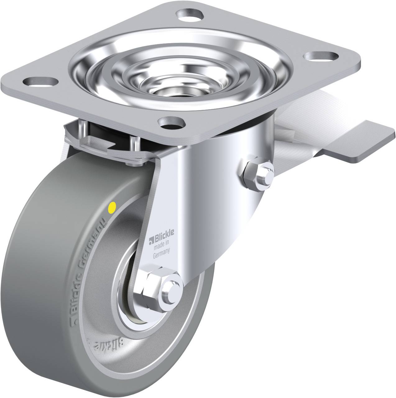 Blickle L-ALTH 80K-ST-AS Zwenkwiel met rem Wieldiameter: 80 mm Draagvermogen (max.): 200 kg 1 stuk(s)