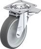 Blickle L-PATH 125G-ST Zwenkwiel met rem Wieldiameter: 125 mm Draagvermogen (max.): 250 kg 1 stuk(s)