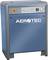 Een blauwe compressor met het opschrift 'AEROTEC'. Bovenaan zijn bedieningselementen en een drukmeter zichtbaar.