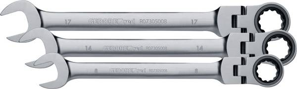 Gedore RED 3300890 R07305005 Steek-ringratelsleutelset  Sleutelbreedte (metrisch) 07 - 29 mm