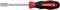 Schroevendraaier met rood-zwarte handgreep en metalen lemmet. Op de handgreep staat 'GEDORE red'.
