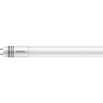 Een witte tl-buis met het opschrift 'PHILIPS' en twee zilveren strepen aan de uiteinden.
