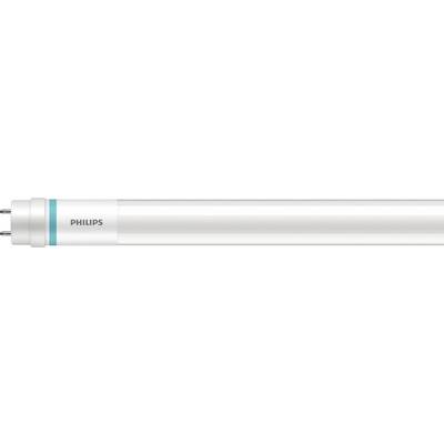 Witte TL-buis met zilveren uiteinden met het merklogo van 'Philips'.