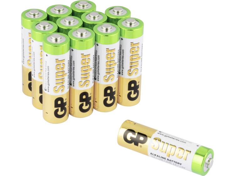 AA batterij (penlite) GP Batteries Super 8+4 Alkaline 1.5 V 12 stuks