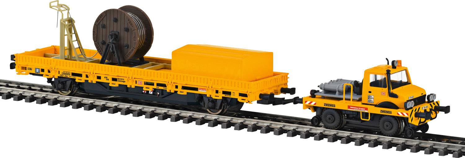 Märklin 39940 H0 dual use Unimog met begeleidingswagen