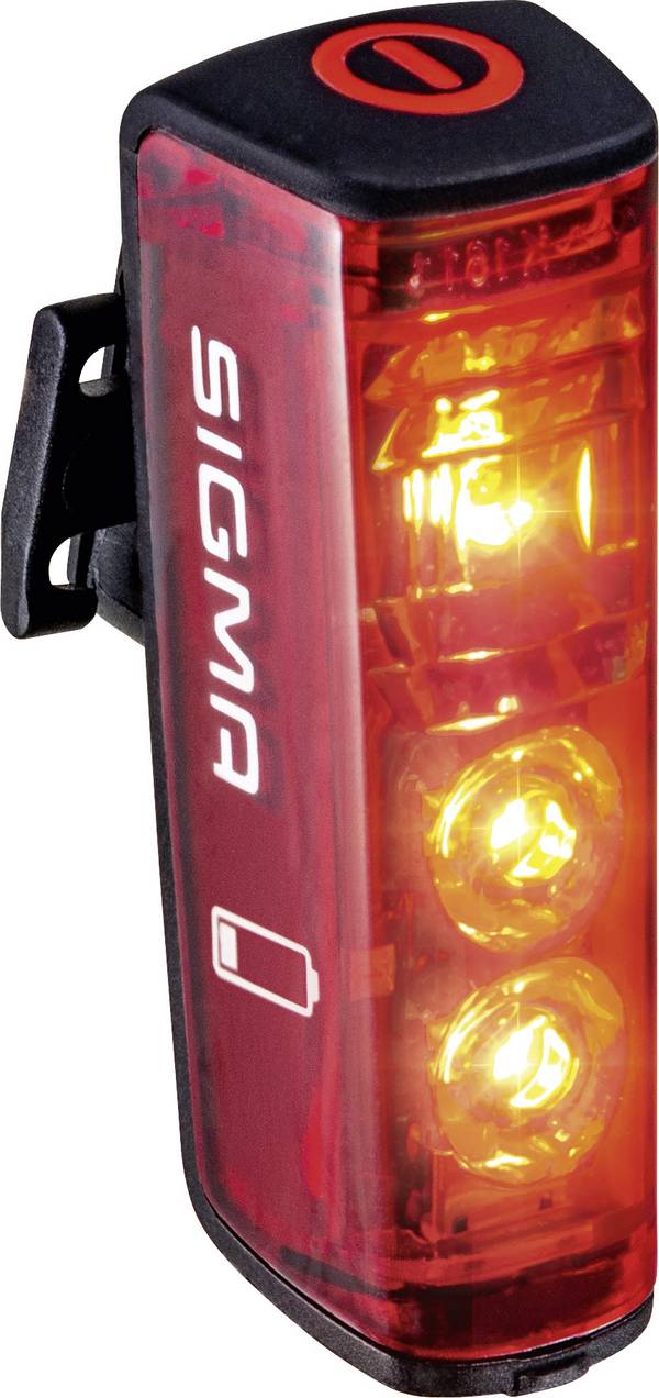 Sigma Blaze Achterlicht LED werkt op een accu Rood, Zwart