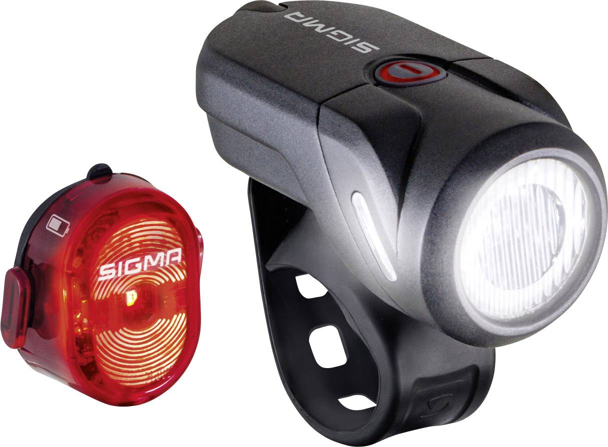 Sigma Fietsverlichtingsset AURA 35 / Nugget Set LED werkt op een accu Zwart-6