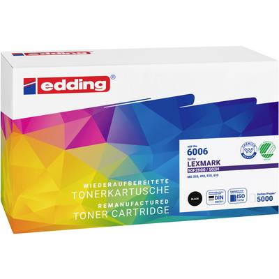 Edding Toner vervangt Lexmark 50F2H00 + 50F2H0E Compatibel Zwart 5000 bladzijden EDD-6006 18-6006-0