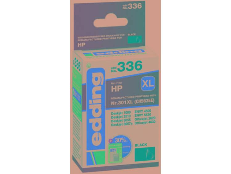 Edding Cartridge Compatibel Single Zwart EDD-336 HP No. 301XL (CH563EE) 18-336