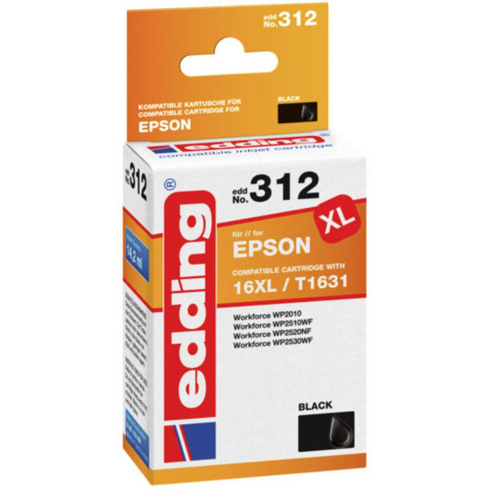 Edding Cartridge Compatibel Single Zwart EDD-312 Epson T1631 18-312