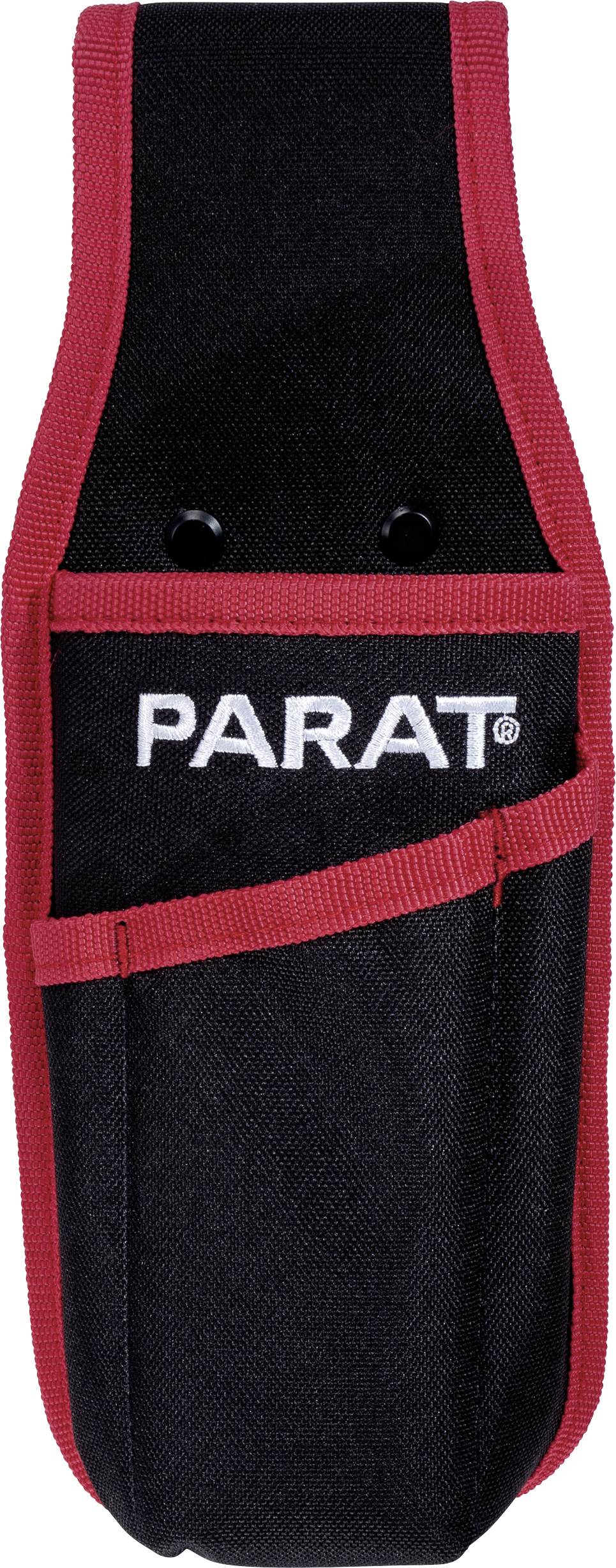 Zwart gereedschapsetui met rode rand en witte opdruk 'PARAT'.