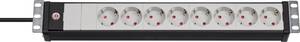 Conrad Brennenstuhl 1156057028 Stekkerdoos 19 inch 8-voudig Zwart, Wit Randaarde stekker 1 stuk(s) aanbieding
