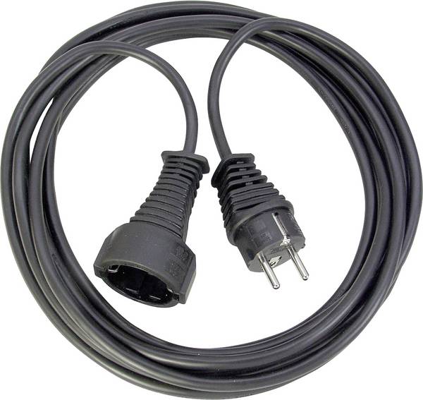 Brennenstuhl 1165440 Stroom Verlengkabel   Zwart 5.00 m H05VV-F 3G 1,5 mm²