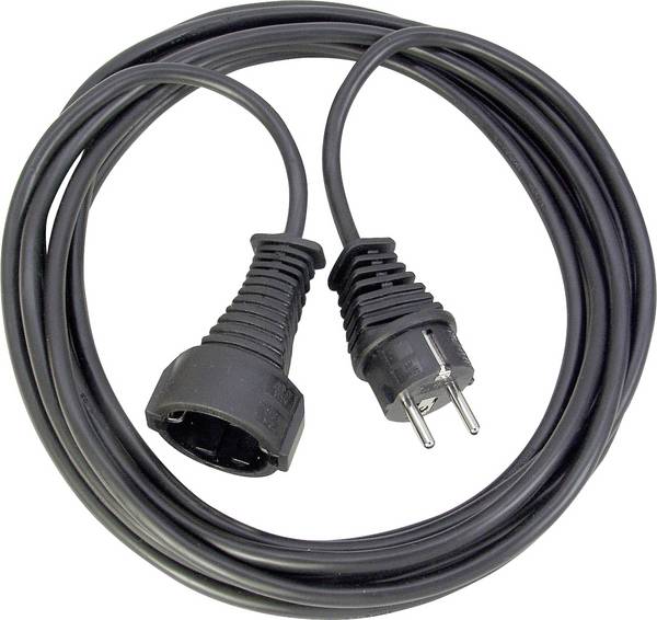 Brennenstuhl 1165460 Stroom Verlengkabel   Zwart 10.00 m H05VV-F 3G 1,5 mm²
