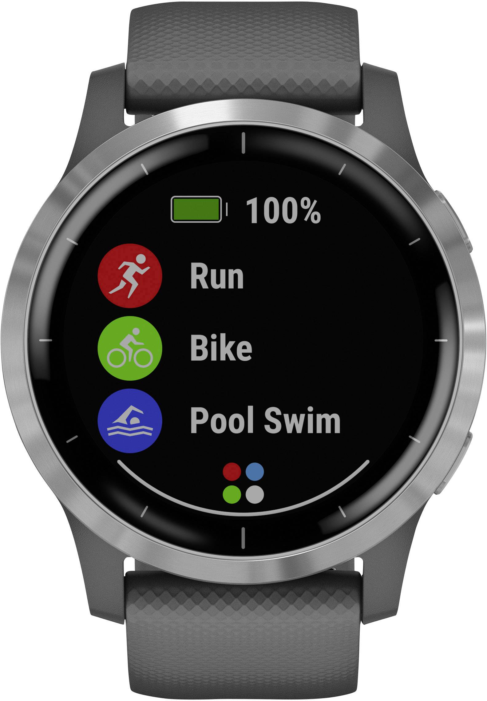 geef de bloem water Viskeus Betrouwbaar Garmin Vivoactive 4 Smartwatch 45 mm L Donkergrijs | Conrad.nl