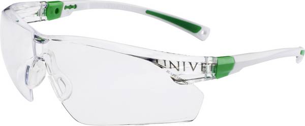 Univet 506UP 506U-03-00 Veiligheidsbril Met anti-condens coating, Incl. UV-bescherming Wit, Groen EN 166 DIN 166