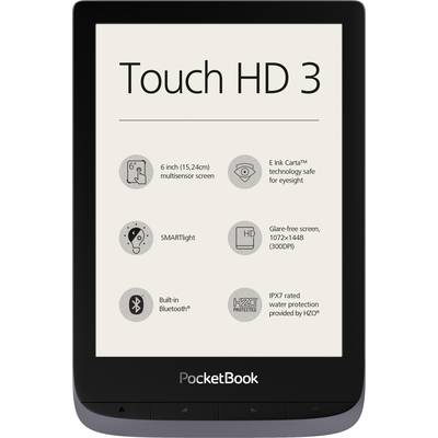 PocketBook Touch HD 3 metallic grey eBook-reader 15.2 cm (6 inch) Grijs metallic