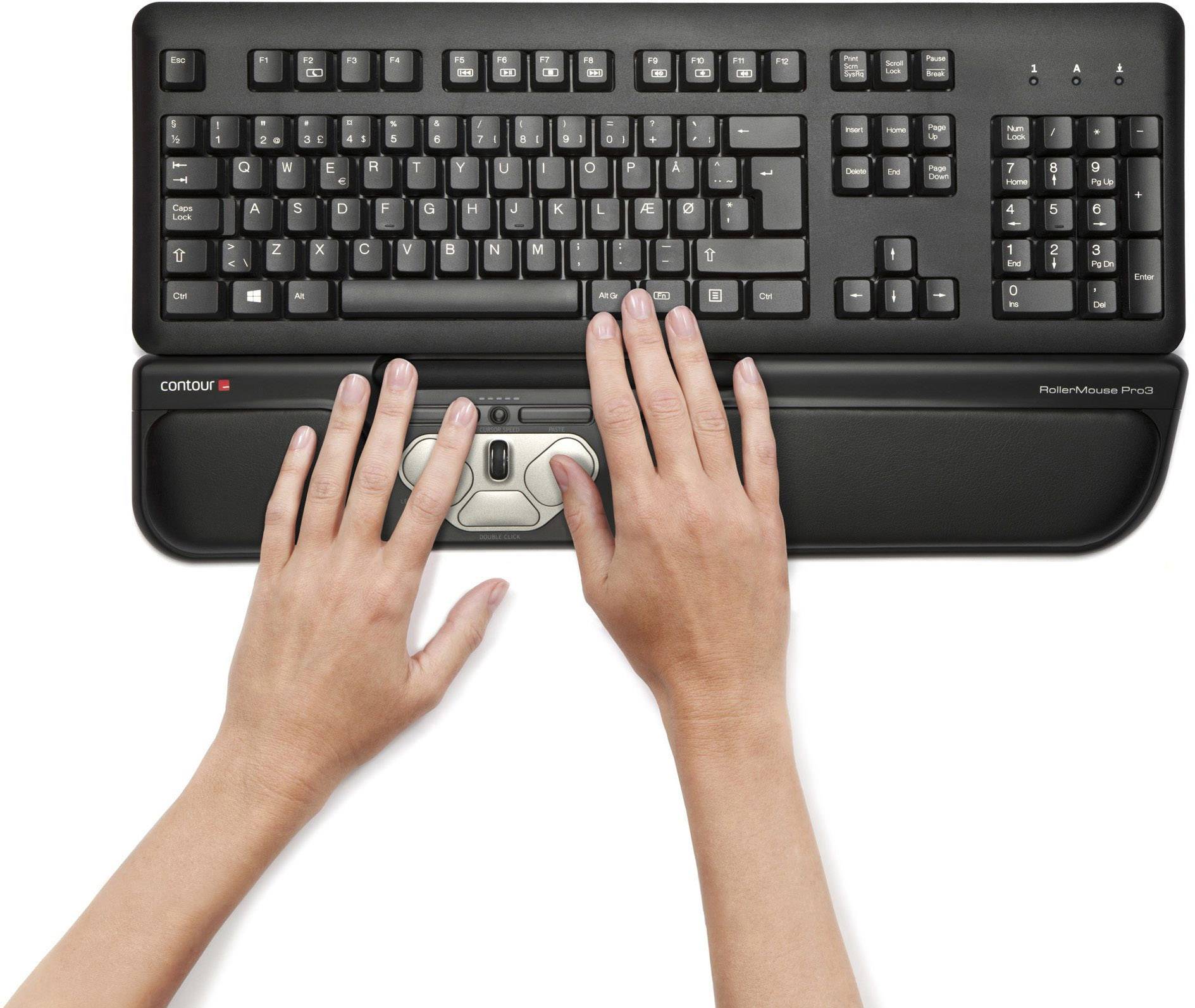 Contour Design RollerMouse Pro3 Ergonomische muis USB Zwart 8 Toetsen 600 dpi, 800 dpi, 1000 dpi, 1200 dpi, 1400 dpi, 16-3