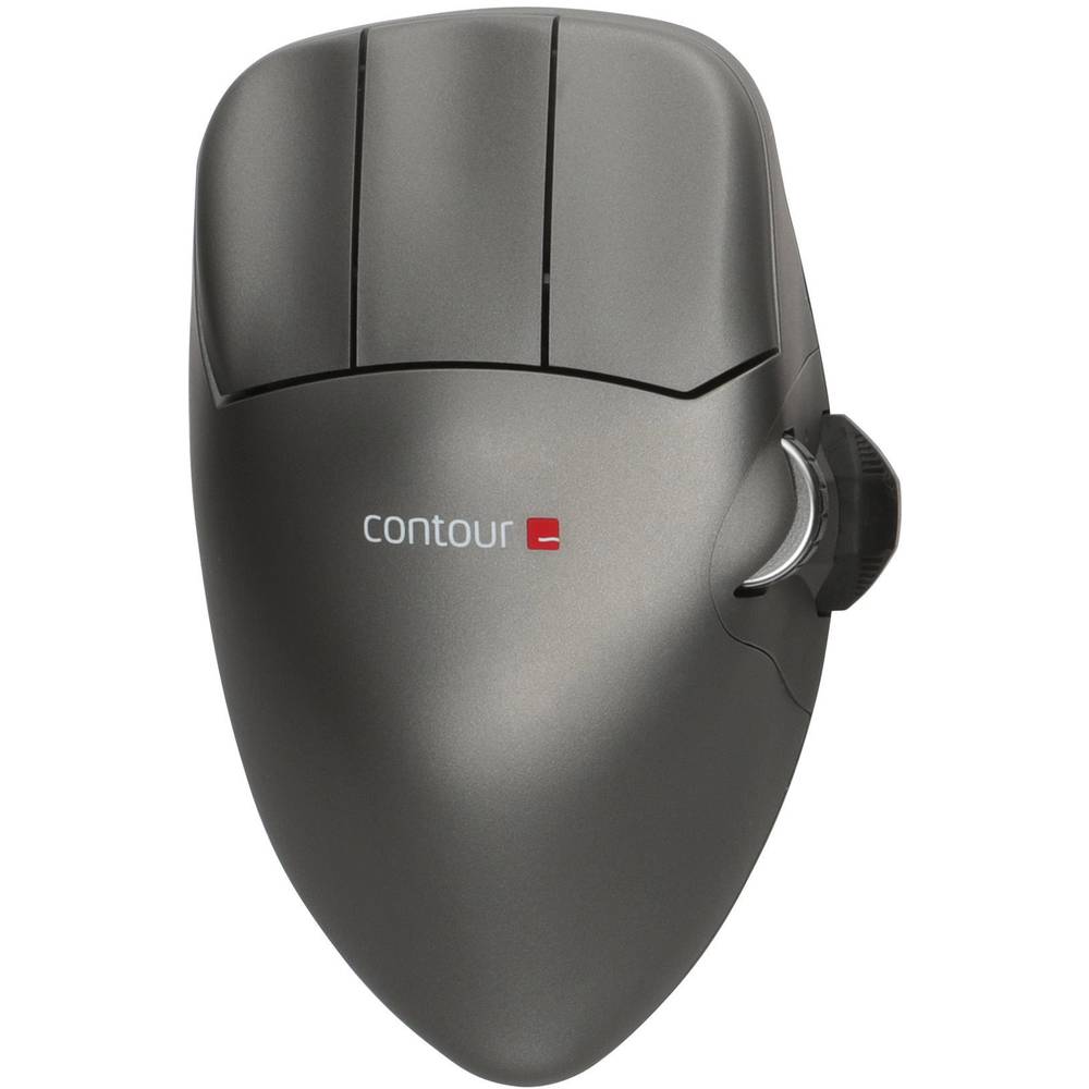 Contour Design Mouse M Ergonomische muis Radiografisch Optisch Grijs 5 Toetsen 2800 dpi Ergonomisch
