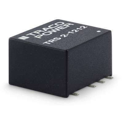 Een zwarte TRACO POWER-converter met het modelaanduiding 'TRS 2-1212' aan de bovenzijde.