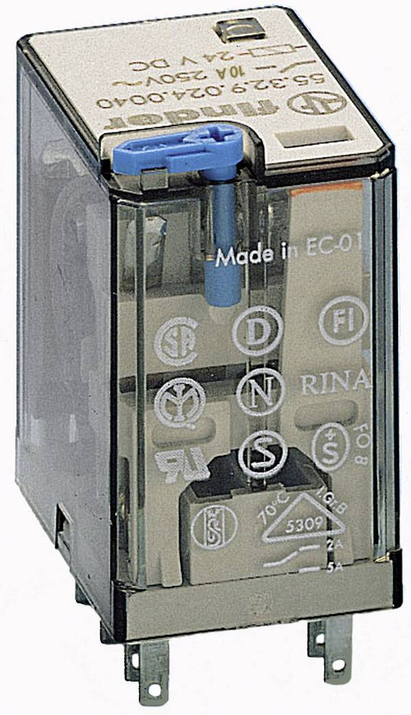 Finder 55.32.9.024.5040 Steekrelais 24 V/DC 10 A 2x wisselcontact 1 stuk(s)