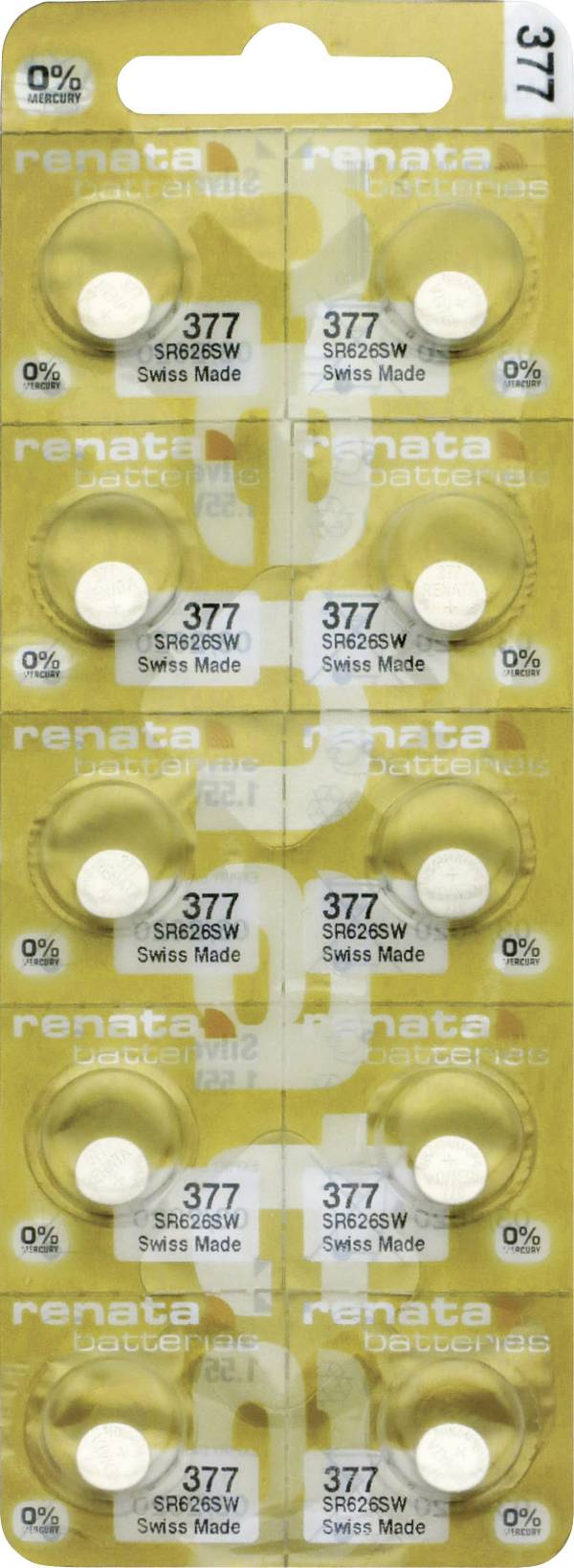 Renata Knoopcel 377  10 stuk(s) 28 mAh