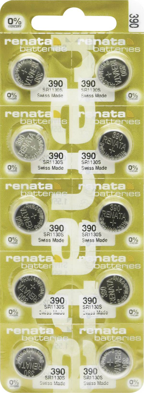Renata Knoopcel 390  10 stuk(s) 80 mAh