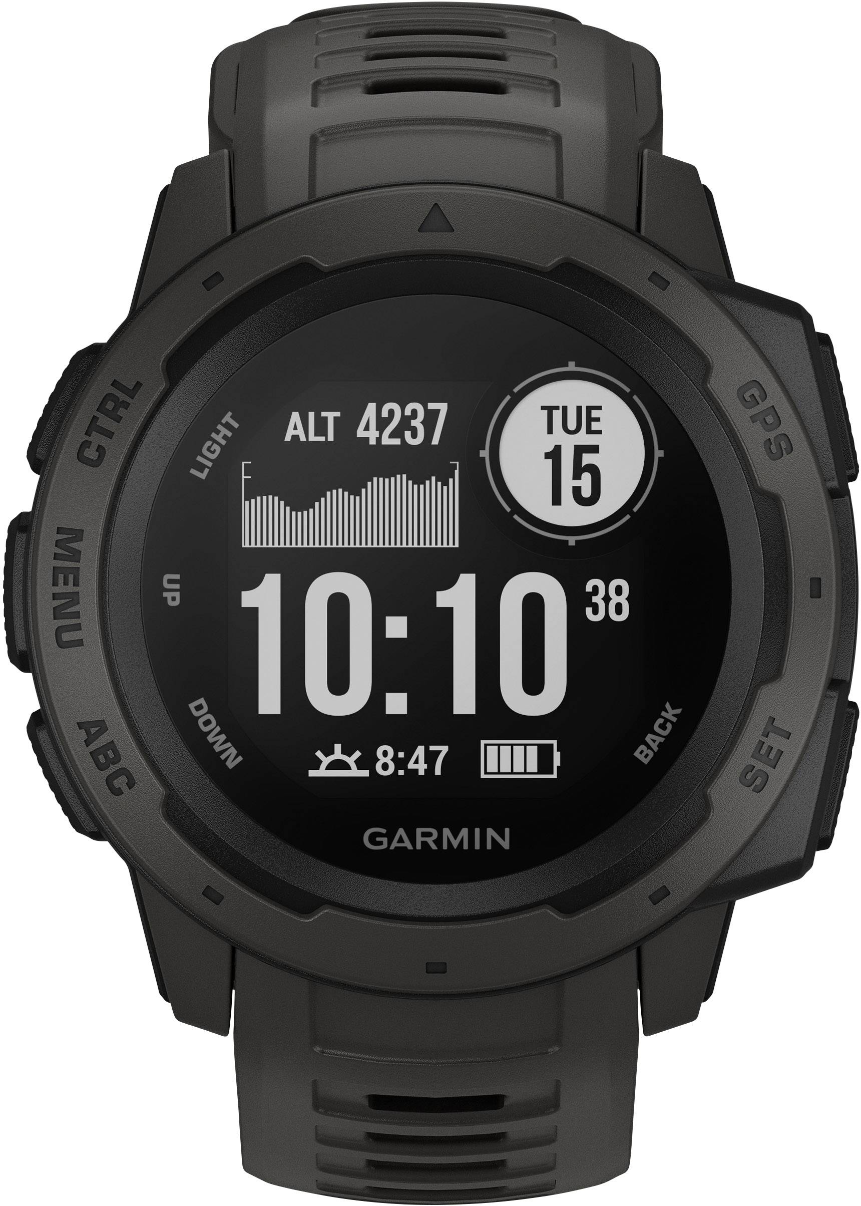 Garmin Instinct GPS - Sporthorloge - 45 mm - Leigrijs/Zwart