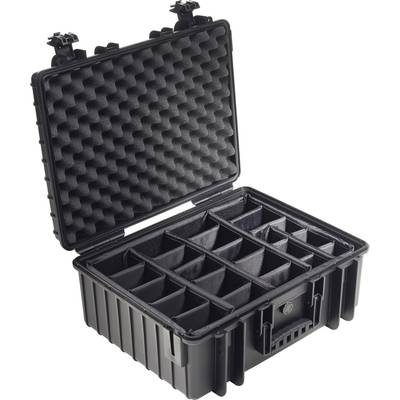 B & W International Outdoor-koffer  outdoor.cases Typ 6600 26 l (b x h x d) 550 x 225 x 350 mm Zwart 6600/B/RPD
