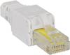 Intellinet Kabel Intellinet gereedschapsloze RJ45-stekker modulaire RJ45-stekker geen krimpgereedschap nodig 790482 Kleurcodering, Knikbeschermingsmof, Krimpcontact Aantal polen (sensoren) 8P8C Wit 1 stuk(s)