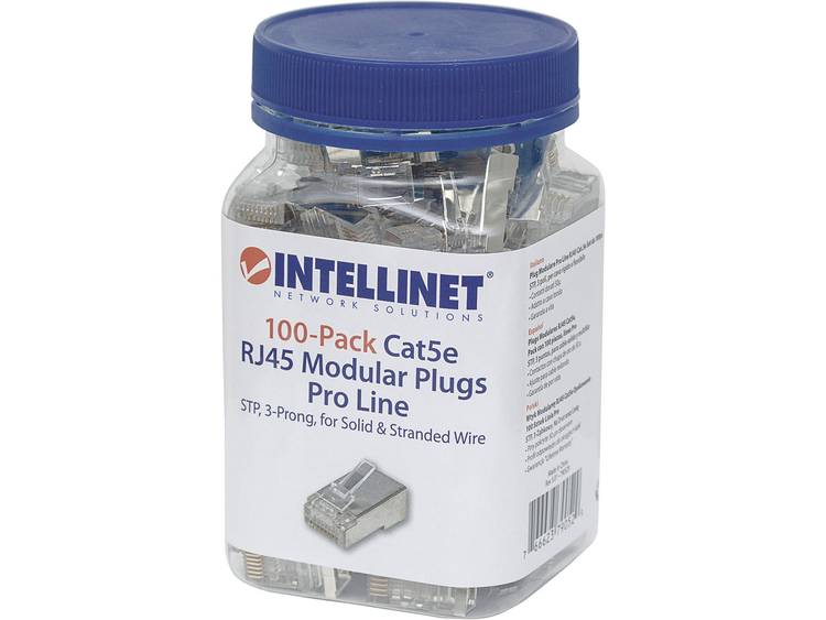 Intellinet INT modulear Plug,Cat5e,RJ45,Shielded,50u For Solid Wire (790529)