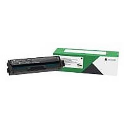 'Tonercartridge in verpakking, voor een witte en groene achtergrond. Geschikt voor laserprinters. Productnaam op de doos niet leesbaar.'