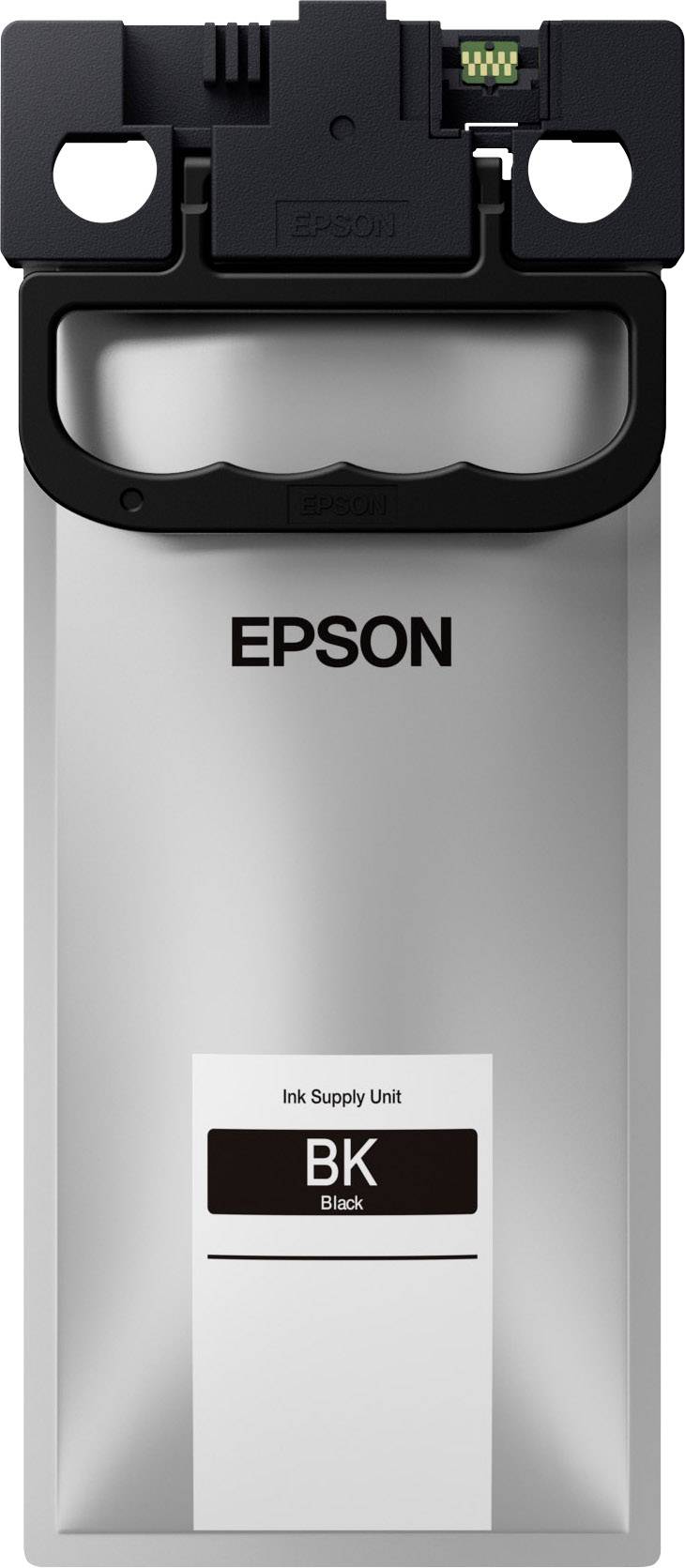 De afbeelding toont een Epson inktpatroon met de aanduiding 'BK Black', geschikt voor Epson-printers.