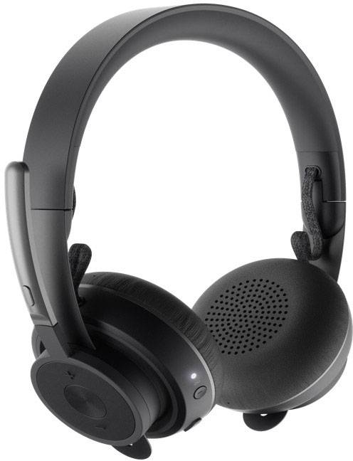 Logitech On Ear headset Bluetooth Zwart Ruisonderdrukking (microfoon), Noise Cancelling Microfoon uitschakelbaar (mute),-1
