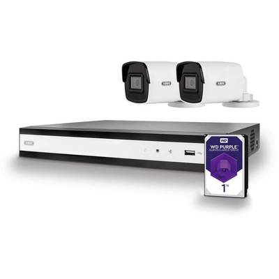 ABUS ABUS Security-Center TVVR36421T IP-Bewakingscameraset LAN 4-kanaals Met 2 camera's 1920 x 1080 Pixel  